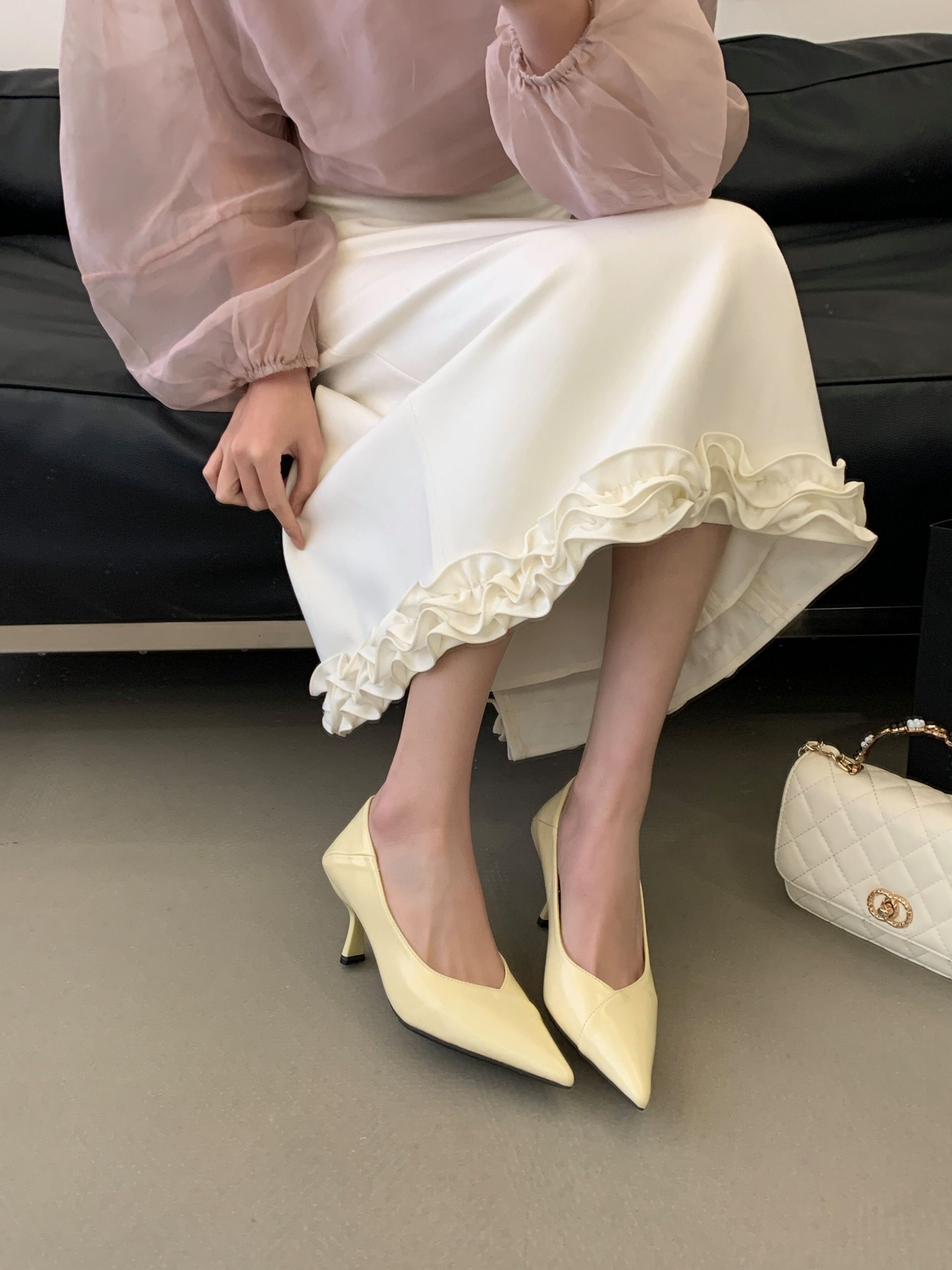 2026 New Style Women's High Heel Pointed Toe Slip-On Shoes Elegant Fashion Casual PU Leather - Image 2