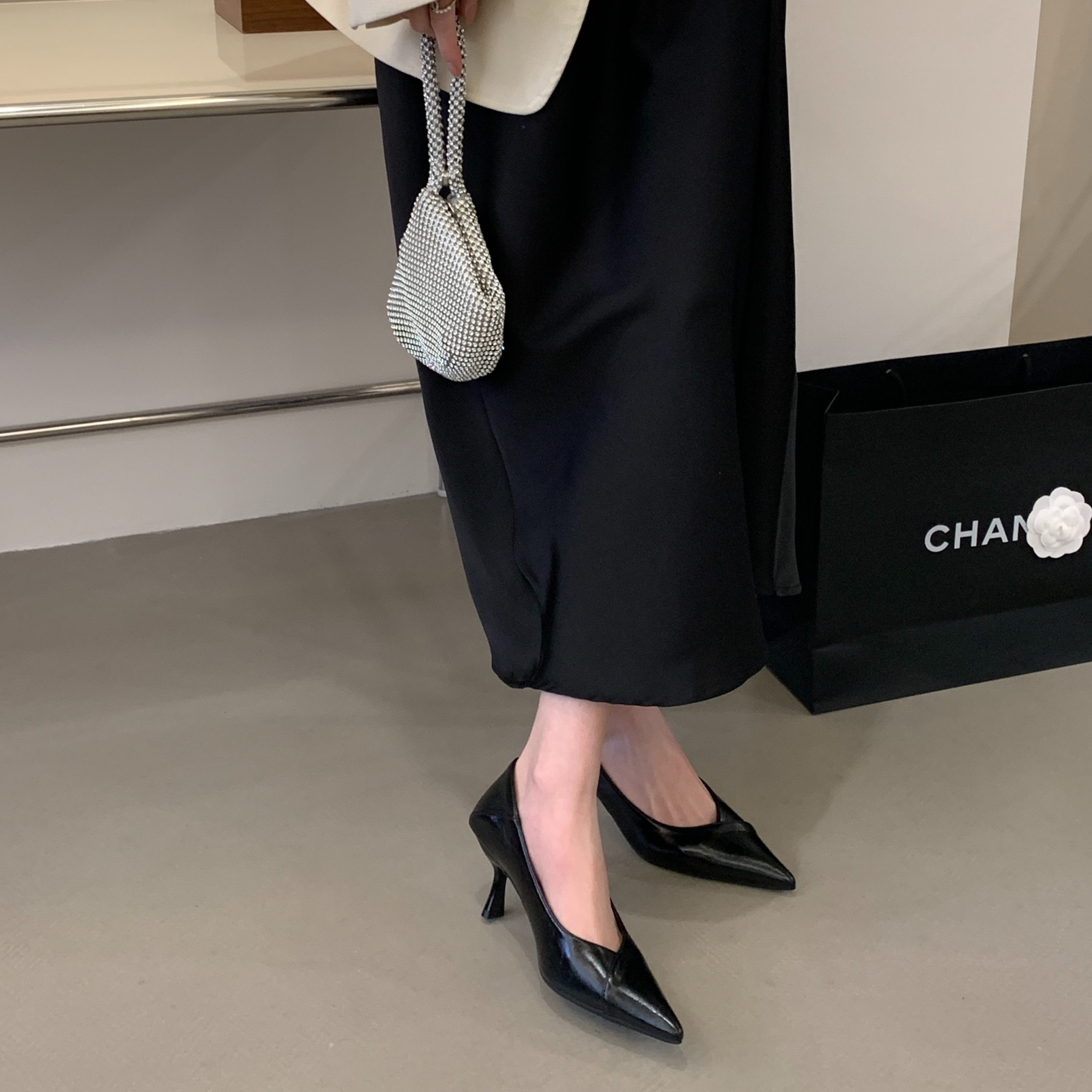 2026 New Style Women's High Heel Pointed Toe Slip-On Shoes Elegant Fashion Casual PU Leather - Image 5